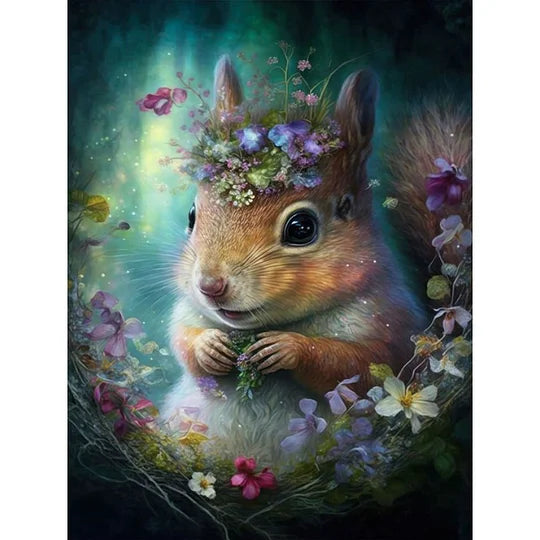 Squirrel 30*40cm full round drill diamond painting