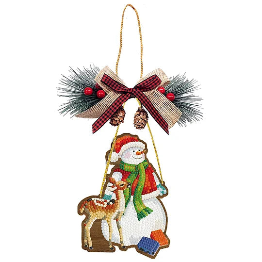 Diamond Painting Christmas Tree Pendant Snowman