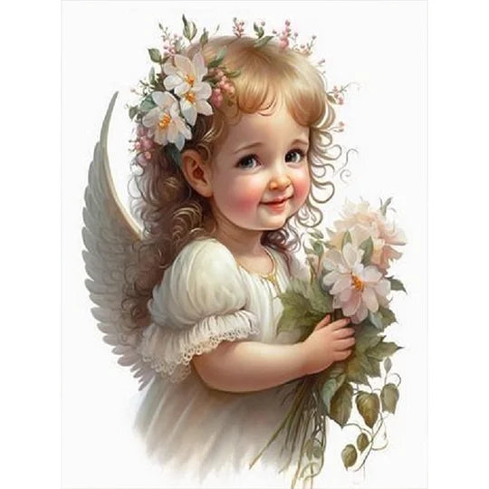 Angel Child 30*40cm full round drill diamond painting