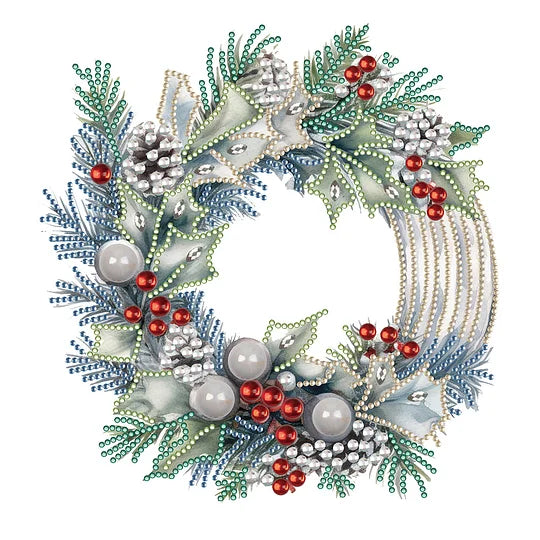 Christmas Wreath 30*30cm special shaped drill diamond painting