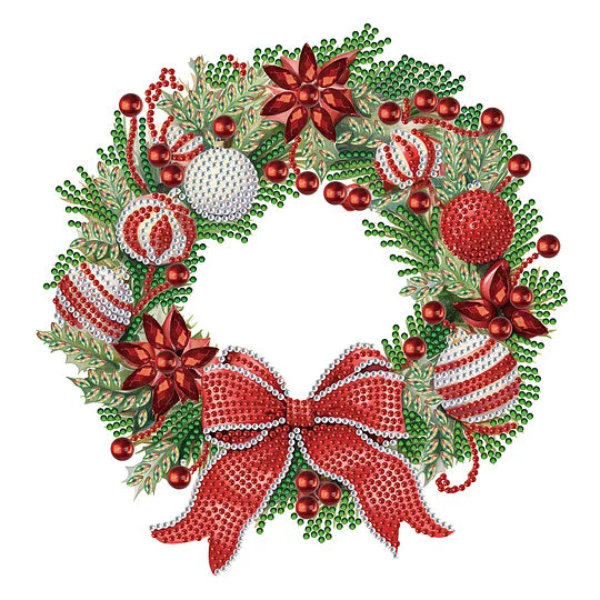 Christmas Wreath 30*30cm special shaped drill diamond painting