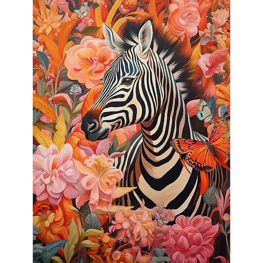 Zebra 30*40cm full round drill diamond painting