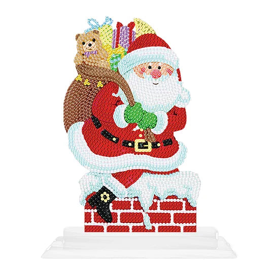 Round Diamond Painting Desktop Decor Santa