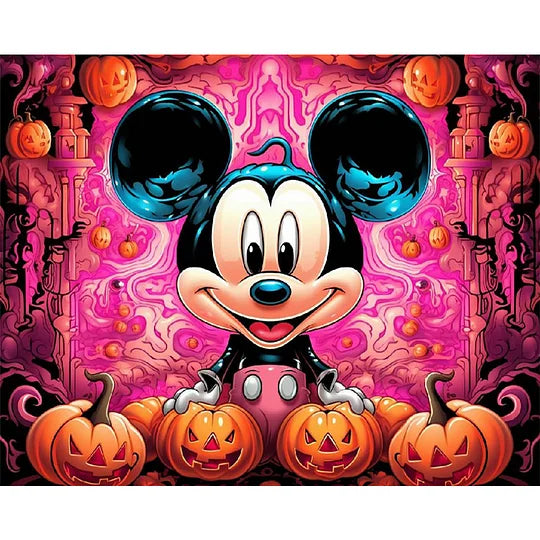 Halloween Mickey Mouse 50*40cm full round drill diamond painting