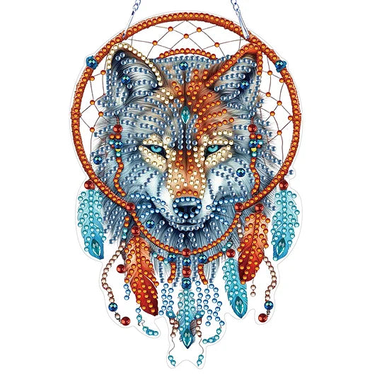 Special Shaped Diamond Painting Wolf Wreath