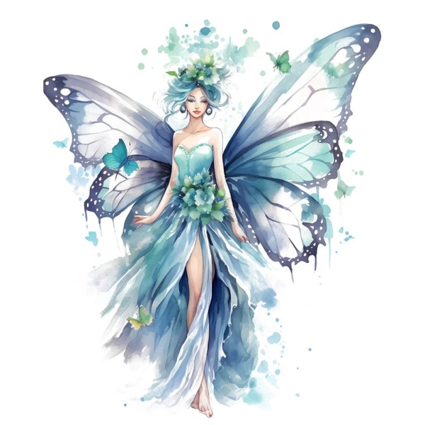 Butterfly Girl Full 11CT Pre-stamped 60*70cm Cross Stitch