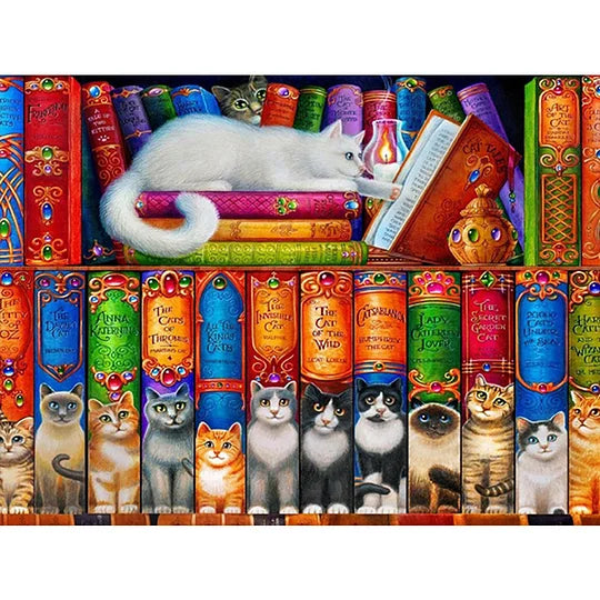 About Cats in this World 40*30cm full round drill diamond painting