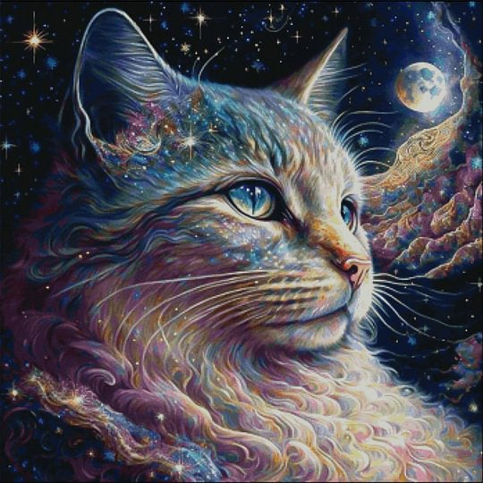 Cats and the Universe 30*30cm full round drill diamond painting