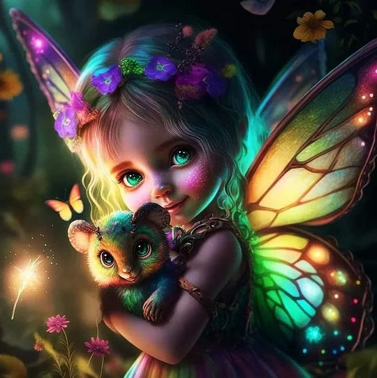 Butterfly Fairy 50*50cm full round drill diamond painting