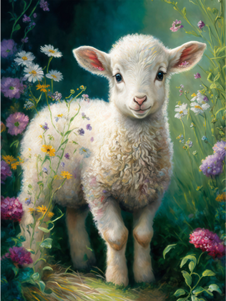 Sheep 40*50cm full round drill diamond painting