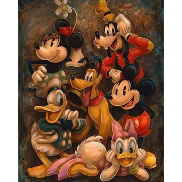 Mickey And Friends 40*50cm full round drill diamond painting with AB drills