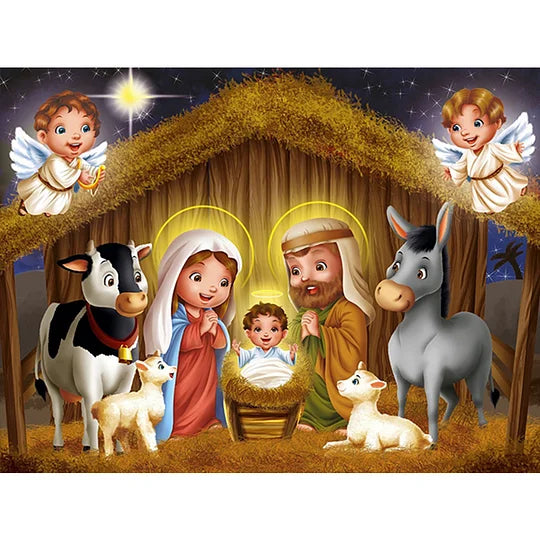 Nativity 40*30cm full round drill diamond painting