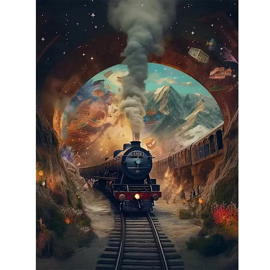 Train 30*40cm full round drill diamond painting