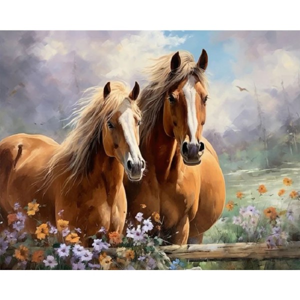 Horse 40*30cm full square drill diamond painting