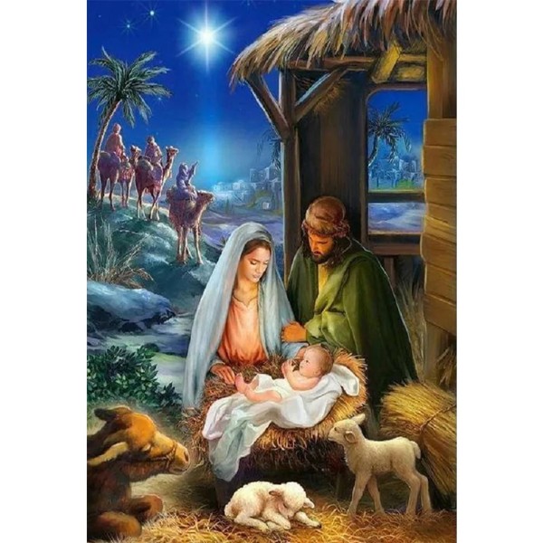 God Bless You Newborn Baby 50*70cm full square drill diamond painting