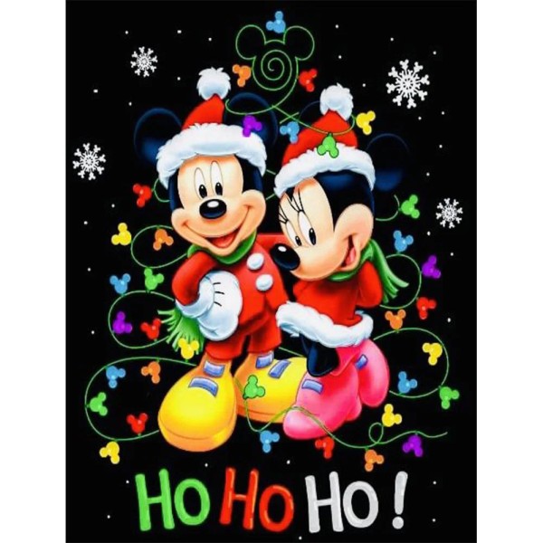 Christmas Disney Mickey And Minnie 30*40cm full round drill diamond painting