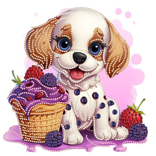 Puppy 30*30cm special shaped drill diamond painting