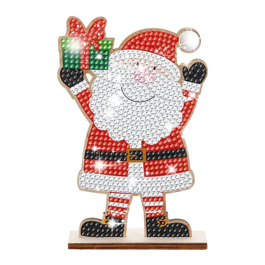 Christmas Wooden Diamond Painting Santa