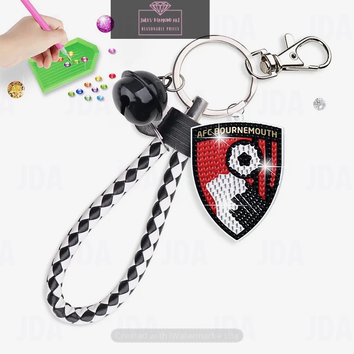 Double Sided AFC Bournemouth Football Club Diamond Painting Keychain
