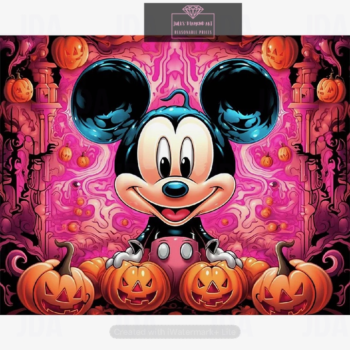 Halloween Mickey Mouse 50*40cm full round drill diamond painting