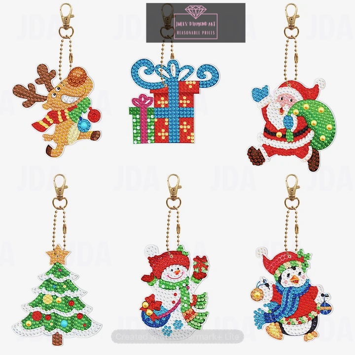 Chirstmas Gifts Diamond Painting Keychain