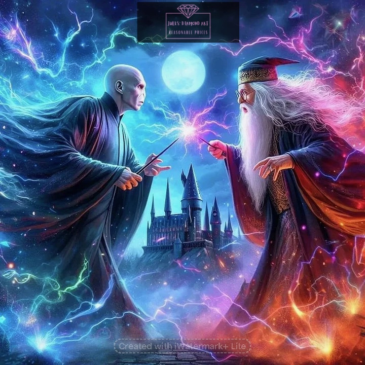 Harry Potter Voldemort and Dumbledore 50*50cm full round drill (40 colours) diamond painting