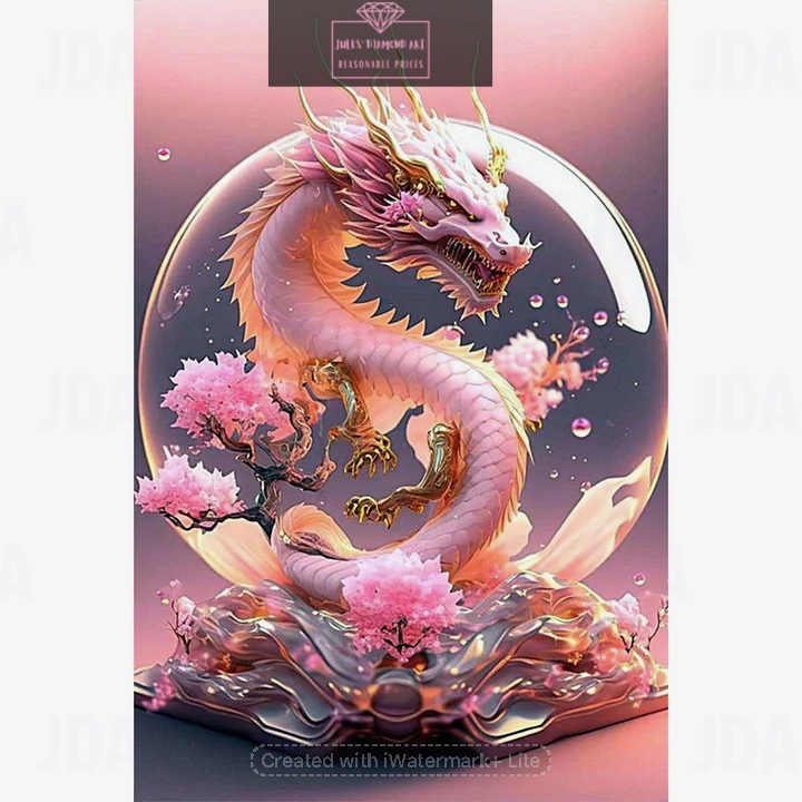 Dragons 40*60cm full round drill diamond painting