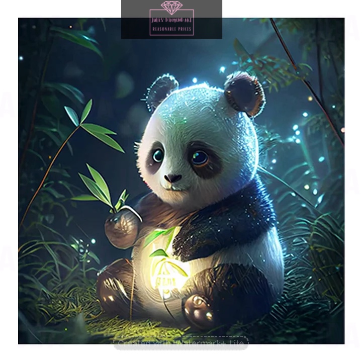 Panda 30*30cm full round drill diamond painting