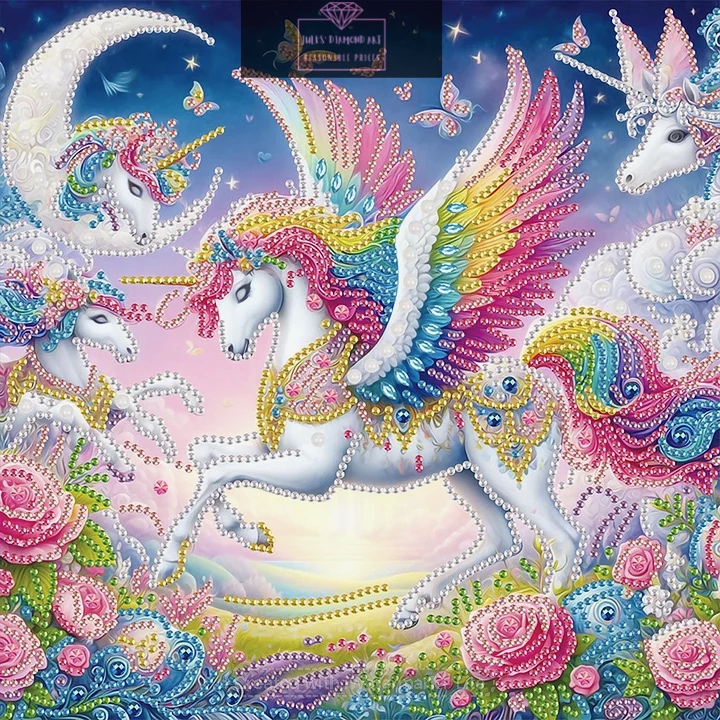 Pegasus Unicorn 30*30cm special shaped drill diamond painting