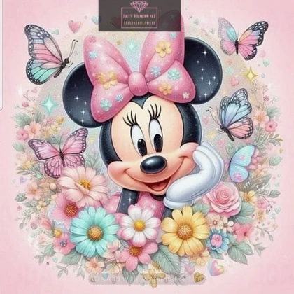 Minnie Mouse 30*30cm full round drill diamond painting