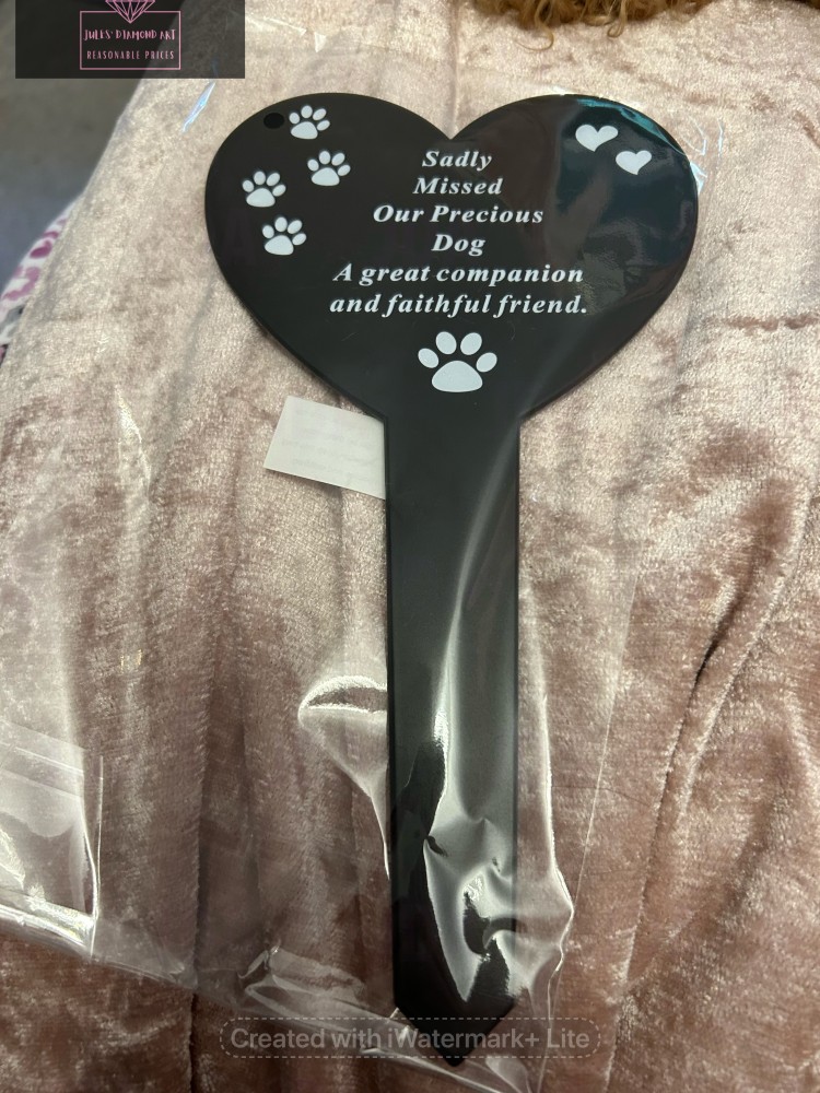 Memorial Plastic Stake for Dog