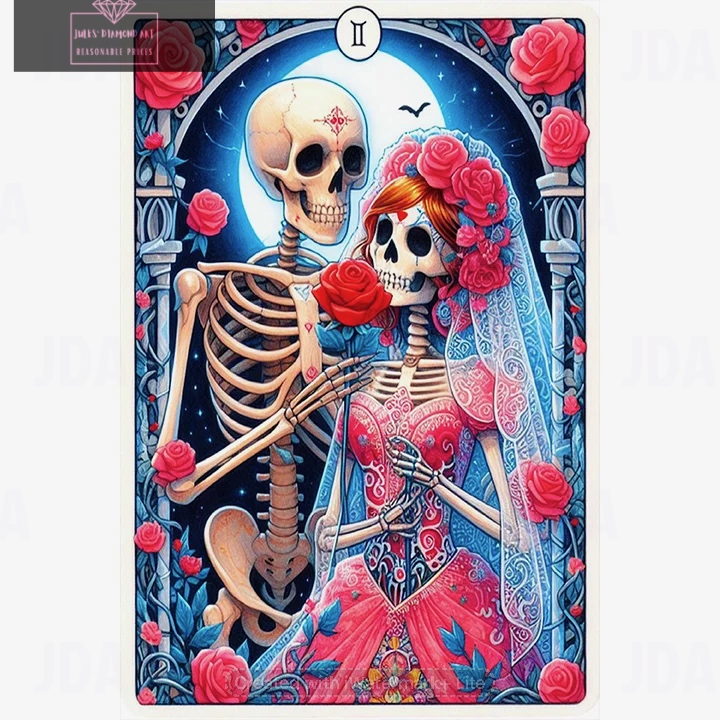 Skeleton Tarot 40*60cm full round drill diamond painting