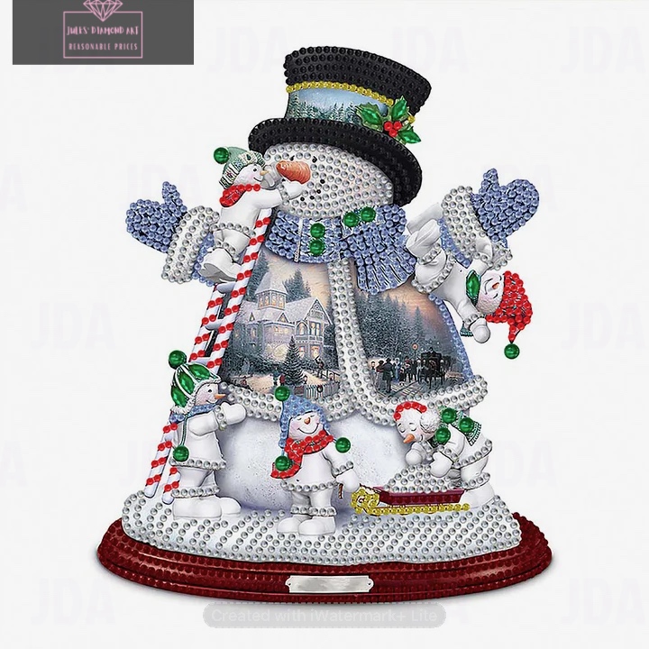 Christmas Snowman 30*30cm special shaped drill diamond painting