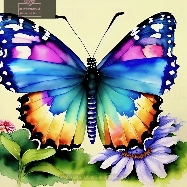 Butterfly in the Garden 30*30cm full round drill diamond painting