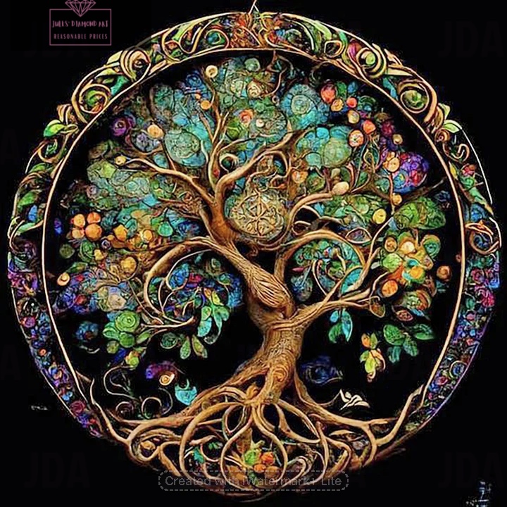 Life Tree 30*30cm full round drill diamond painting