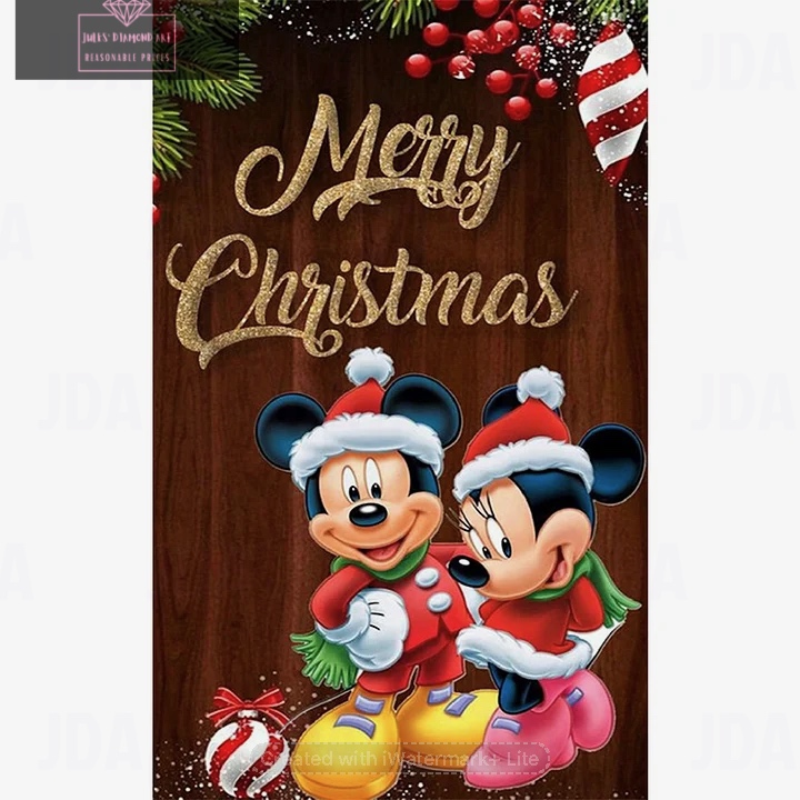 Mickey Mouse for Christmas 30*50cm full round drill diamond painting