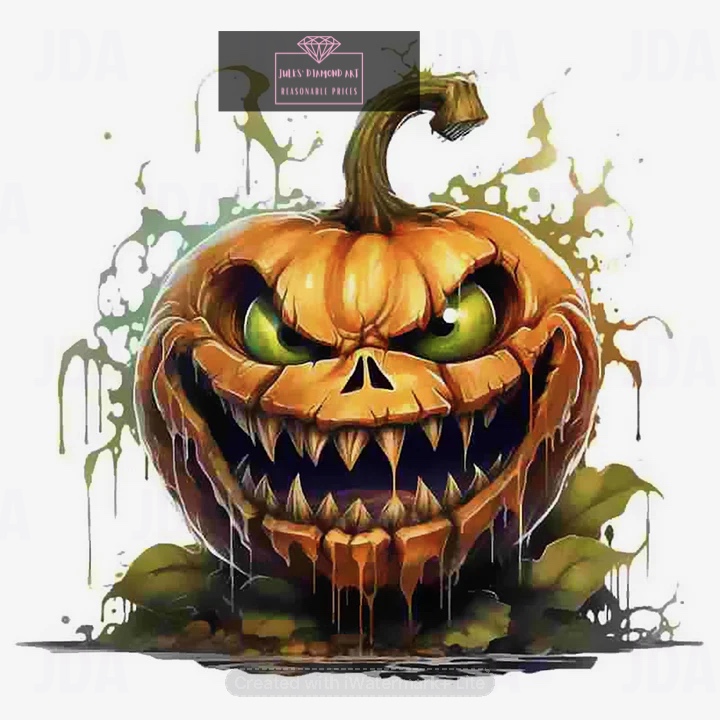 Halloween Pumpkin 30*30cm full round drill diamond painting