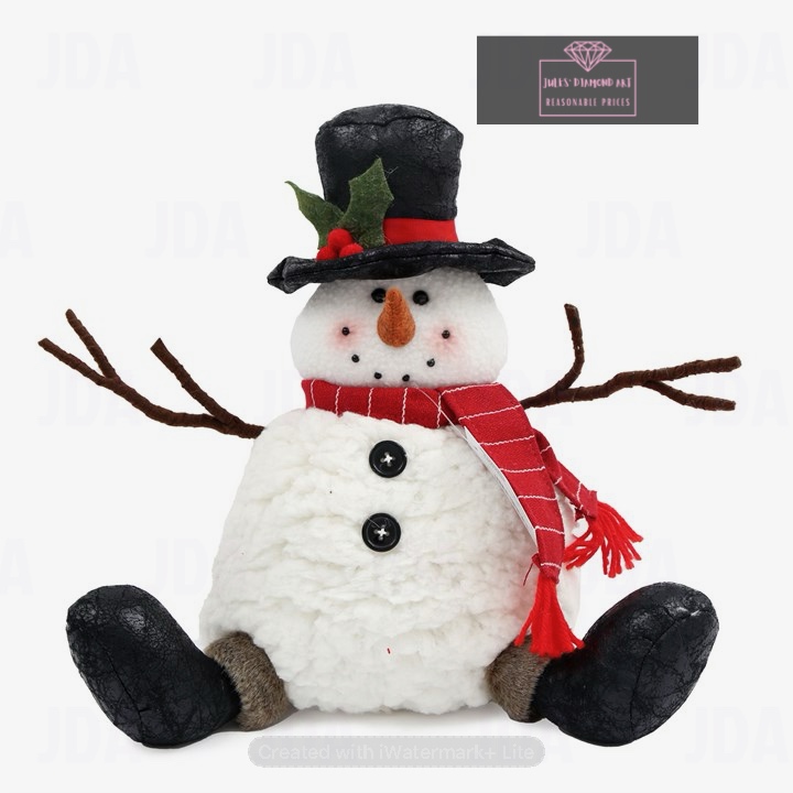 25cm Sitting Christmas Snowman Decoration