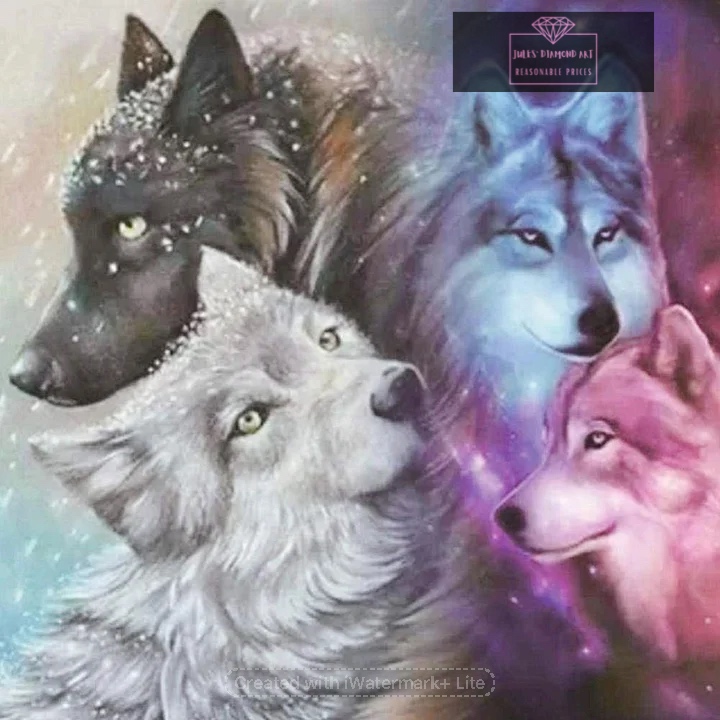 Wolf Pack 30*30cm full square drill diamond painting