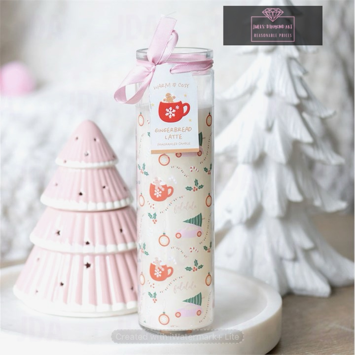 Sugarplum Fun Christmas Print Tube Candle