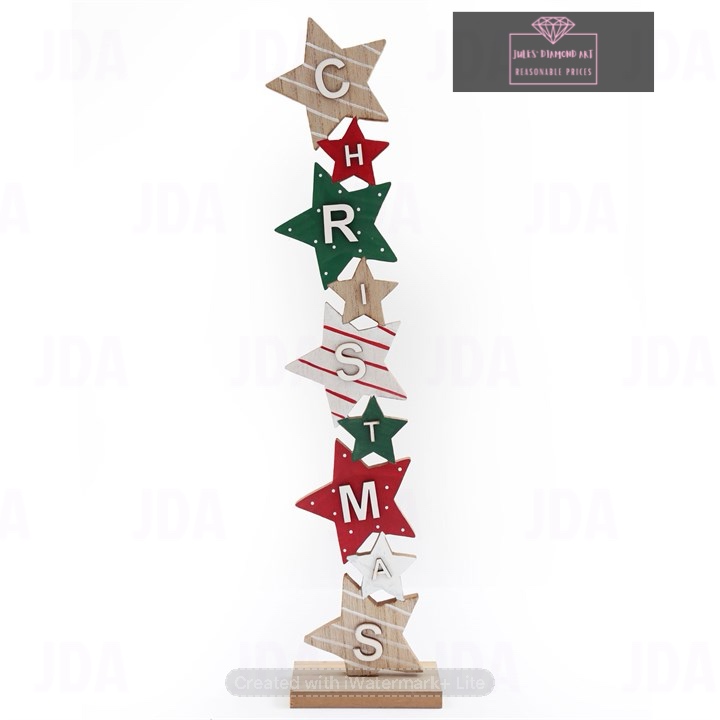 49cm Star Christmas Word Decoration