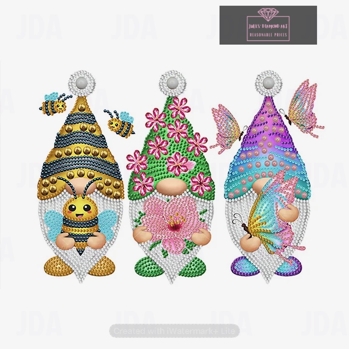 Bee Season Gnome 40*30cm special shaped drill diamond painting