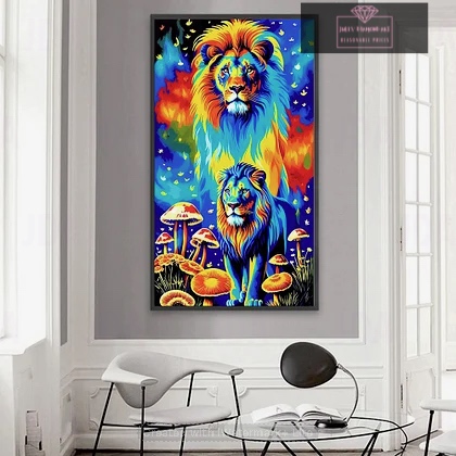 Lion King 40*70cm full round drill diamond painting