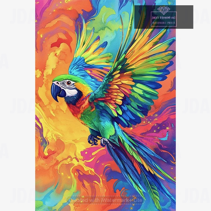 Macaw 40*60cm full round drill diamond painting