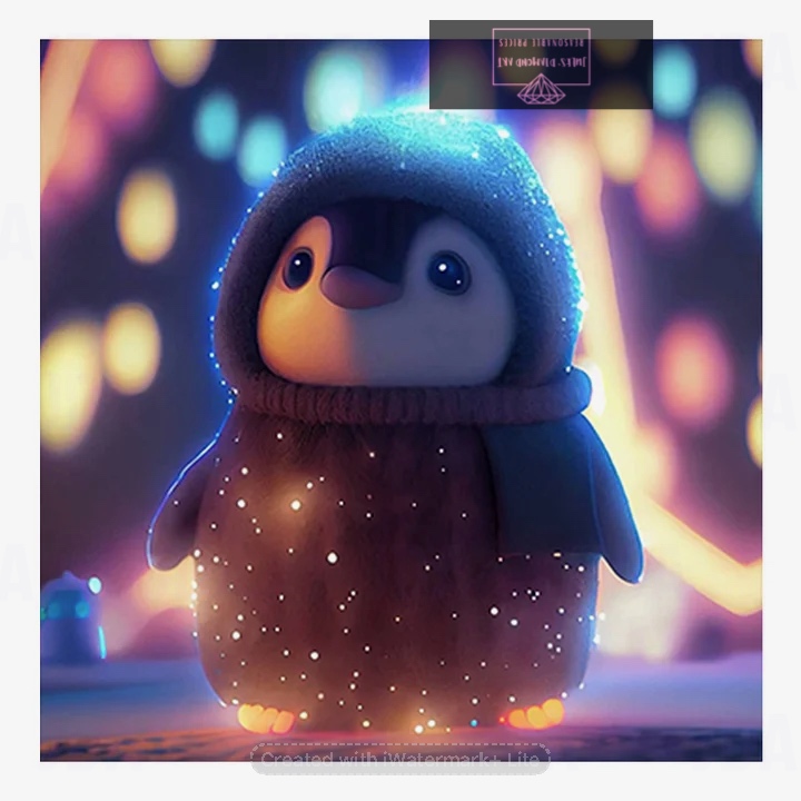 Little Penguin 30*30cm full round drill diamond painting