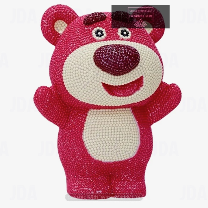 Vinyl Strawberry Bear Diamond Painting Piggy Bank