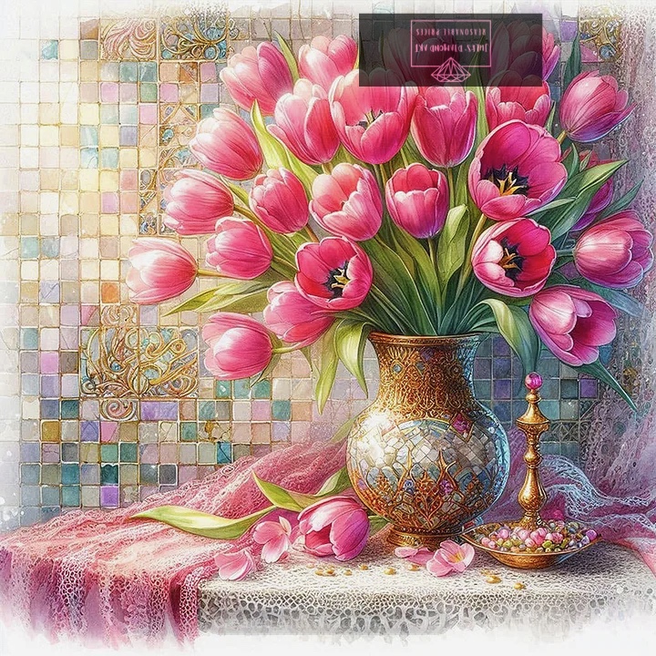 Tulip 40*40cm full square drill diamond painting