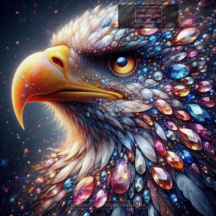 Jewelled Eagle 30*30cm full round drill diamond painting