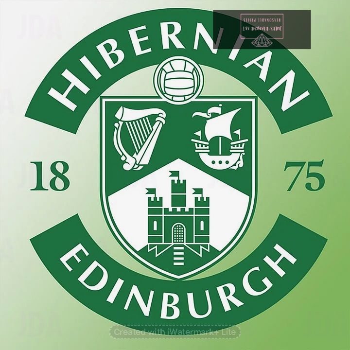 Hibernian Football Club 50*50cm full round drill diamond painting with AB drills*