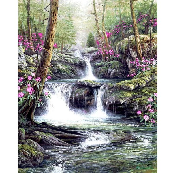 Landscape 40*50cm full round drill diamond painting